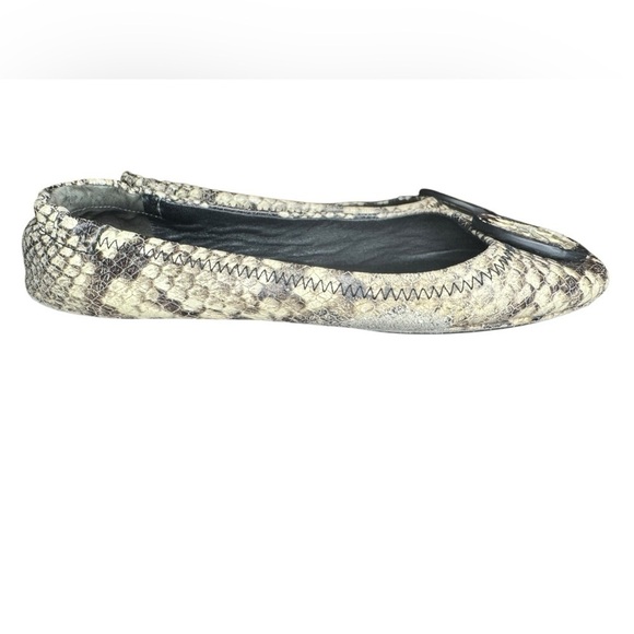Tory Burch Minnie Flat Size 6.5 Snakeprint - Picture 5 of 11